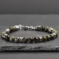 Zenith - Peacock green natural stone bracelet