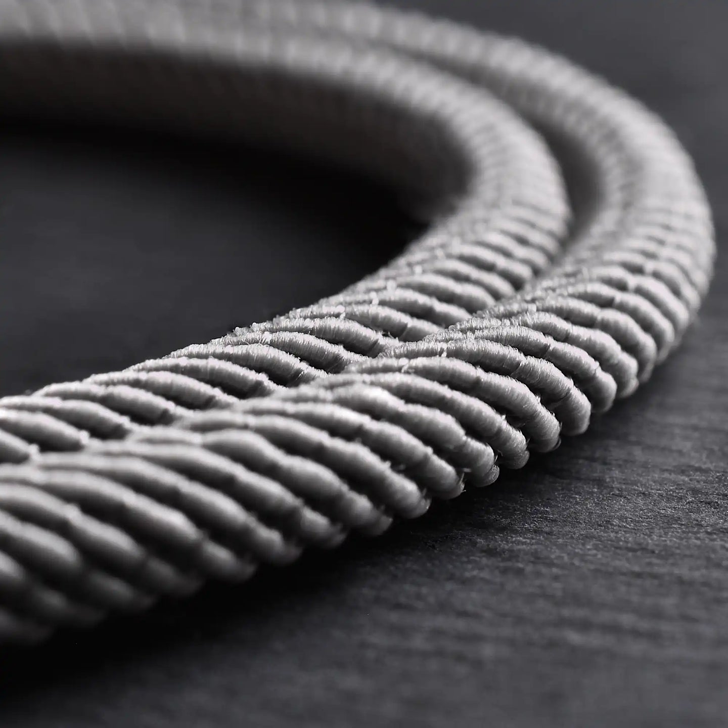 Ash - 4mm doube-layer Milan rope bracelet in grey
