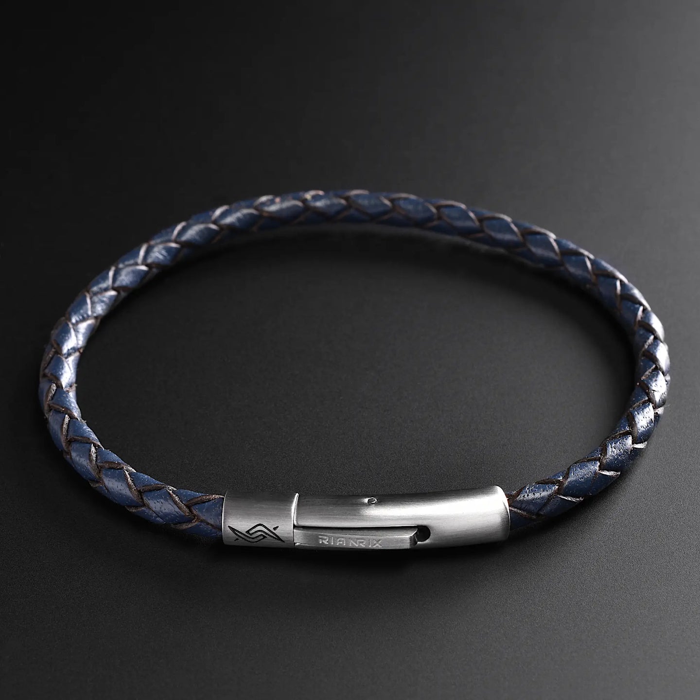Ben - 4mm Leather Bolo Bracelet (Dark Blue)