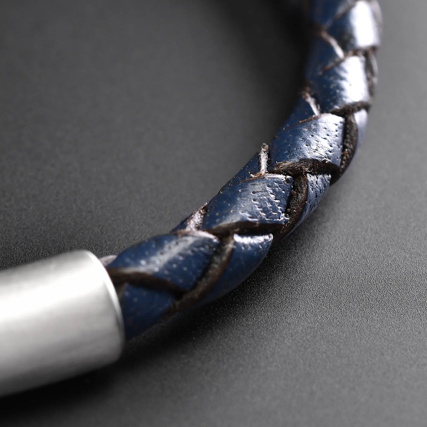 Ben - 4mm Leather Bolo Bracelet (Dark Blue)