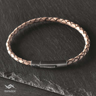 Charles - 4mm bolo genuine leather bracelet in antique grey