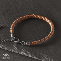 Deserton - 4mm super soft Nappa leather bracelet in light brown