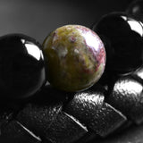 Draco - Leather bracelet with dragon blood stone