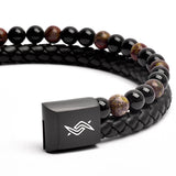 Draco - Genuine leather bracelet with dragon blood stone