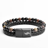 Draco - Genuine leather bracelet with dragon blood stone