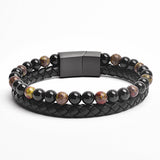 Draco - Genuine leather bracelet with dragon blood stone