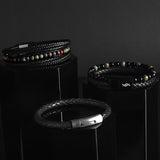 The Drakar Set – Men’s Bracelet Bundle (Triple Leather)