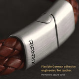 Beckett - 6mm Premium Double-Layer Leather Bracelet ( Saddle Brown )