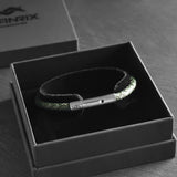 Hale - 4mm super soft Nappa leather bracelet in olive green