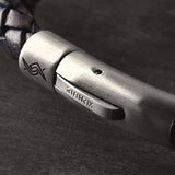 Joe - 6mm bolo genuine leather bracelet in antique navy