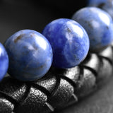 Julian - Leather bracelet with Sodalite stone