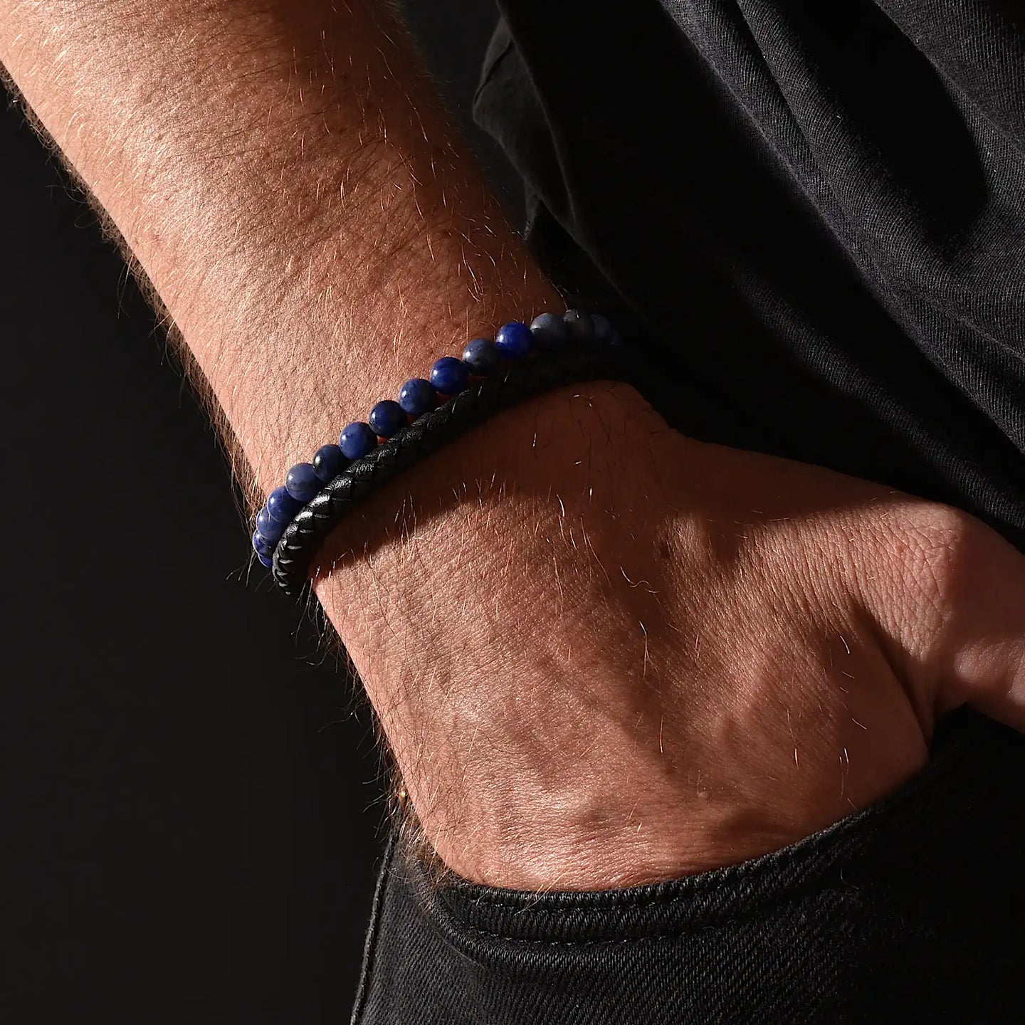 Julian - Leather bracelet with Sodalite stone