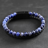Julian - Leather bracelet with Sodalite stone