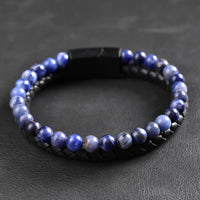 Julian - Leather bracelet with Sodalite stone