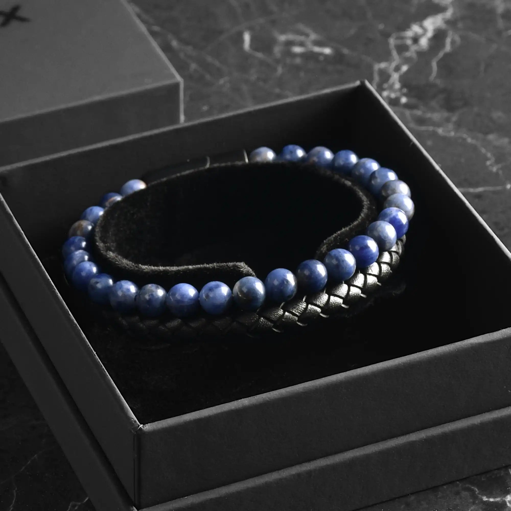 Julian - Leather bracelet with Sodalite stone