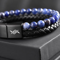 Julian - Leather bracelet with Sodalite stone