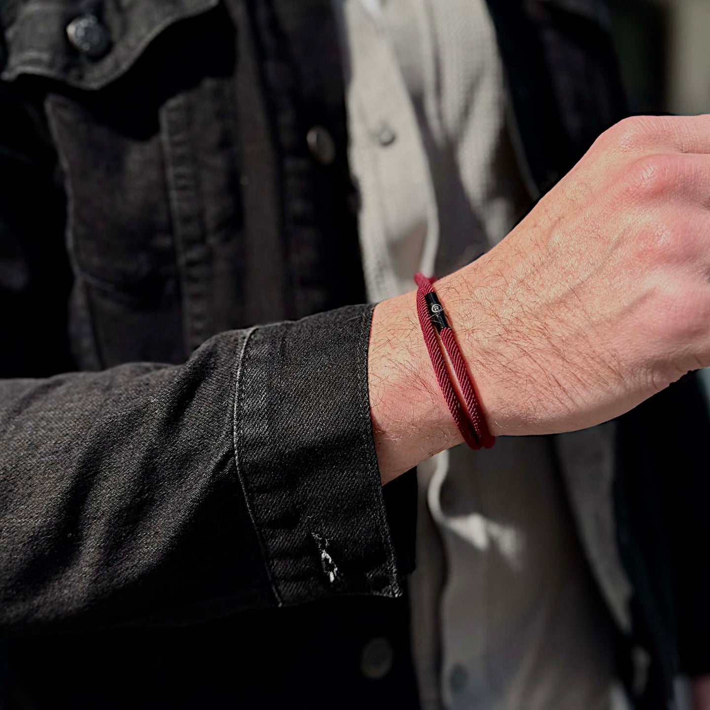 Mars - 4mm doube-layer Milan rope bracelet in wine red