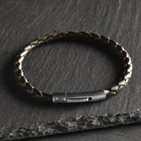 Miles - 4mm super soft Nappa leather bracelet in dark brown
