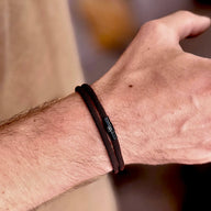 Milo - 4mm doube-layer Milan rope bracelet in dark brown