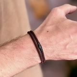 Milo - 4mm doube-layer Milan rope bracelet in dark brown