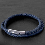 Navarre - 4mm super soft Nappa leather bracelet in dark blue