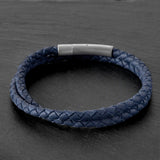 Navarre - 4mm super soft Nappa leather bracelet in dark blue