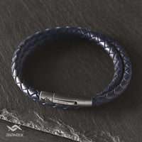 Navarre - 4mm super soft Nappa leather bracelet in dark blue