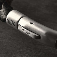 Raven - 6mm bolo genuine leather bracelet in classic black