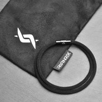 Noir - 4mm doube-layer Milan rope bracelet in true black