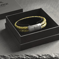 Ranger – 6mm Premium Double-Layer Leather Bracelet (olive green)