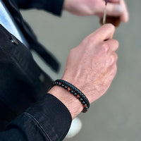 Redeye - Genuine leather bracelet with red tiger-eye stone