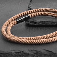 Ronan - 4mm doube-layer Milan rope bracelet in light brown