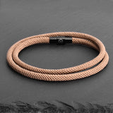 Ronan - 4mm doube-layer Milan rope bracelet in light brown