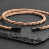 Ronan - 4mm doube-layer Milan rope bracelet in light brown