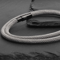 Ash - 4mm doube-layer Milan rope bracelet in grey