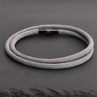 Ash - 4mm doube-layer Milan rope bracelet in grey