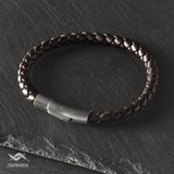 Sepia - 6mm Nappa leather bracelet in dark brown