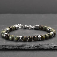 Zenith - Peacock green natural stone bracelet