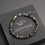 Zenith - Peacock green natural stone bracelet