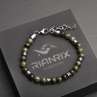 Zenith - Peacock green natural stone bracelet